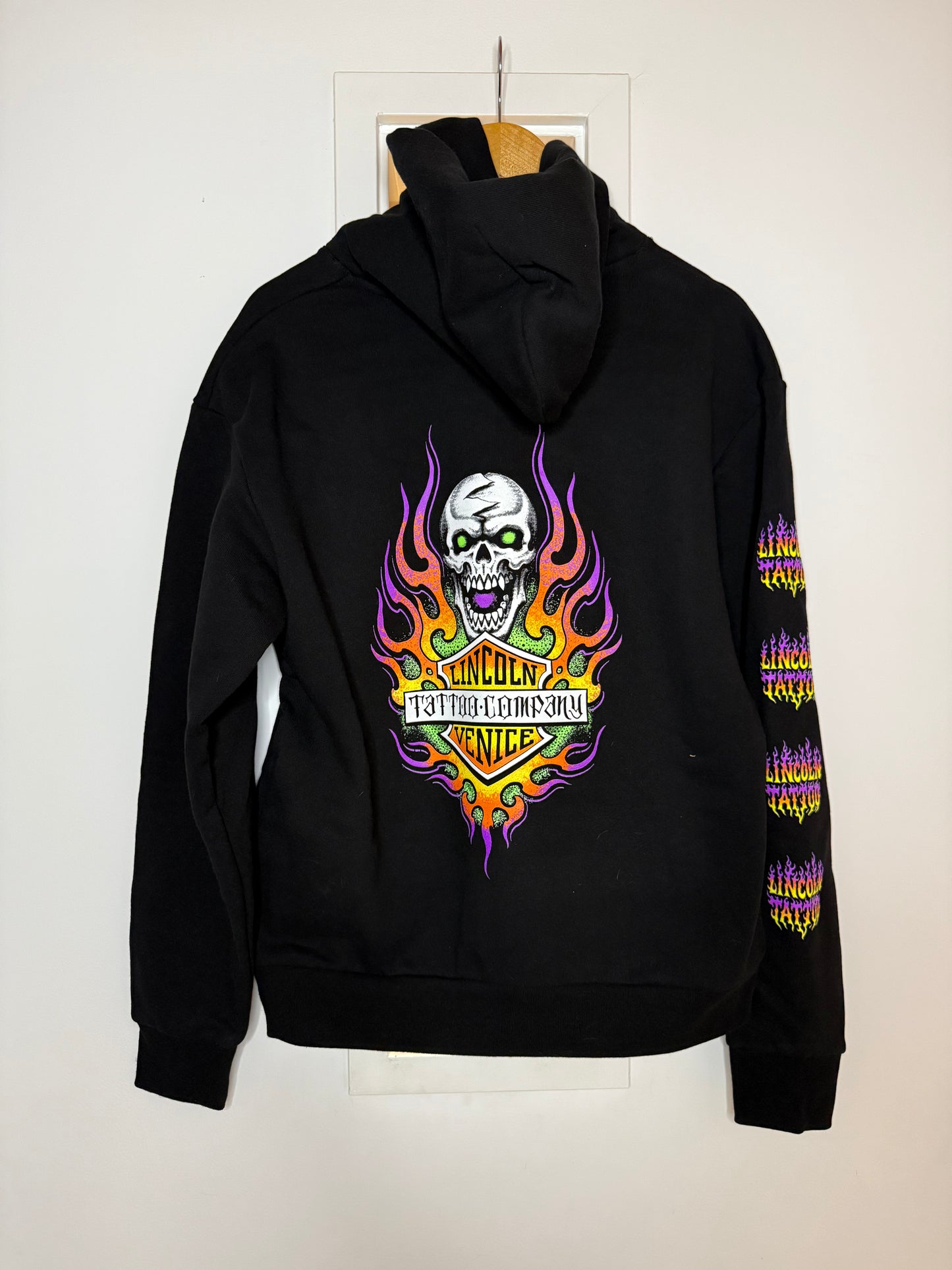 Lincoln Shield and Flames